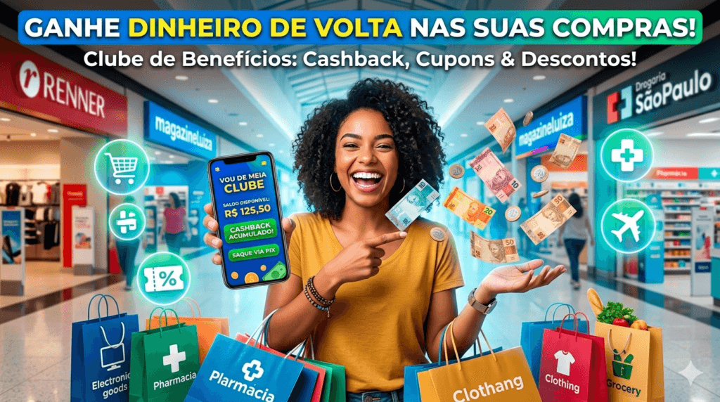 Clube de Benefícios com Cashback: Como Economizar em Compras e Ganhar Dinheiro de Volta